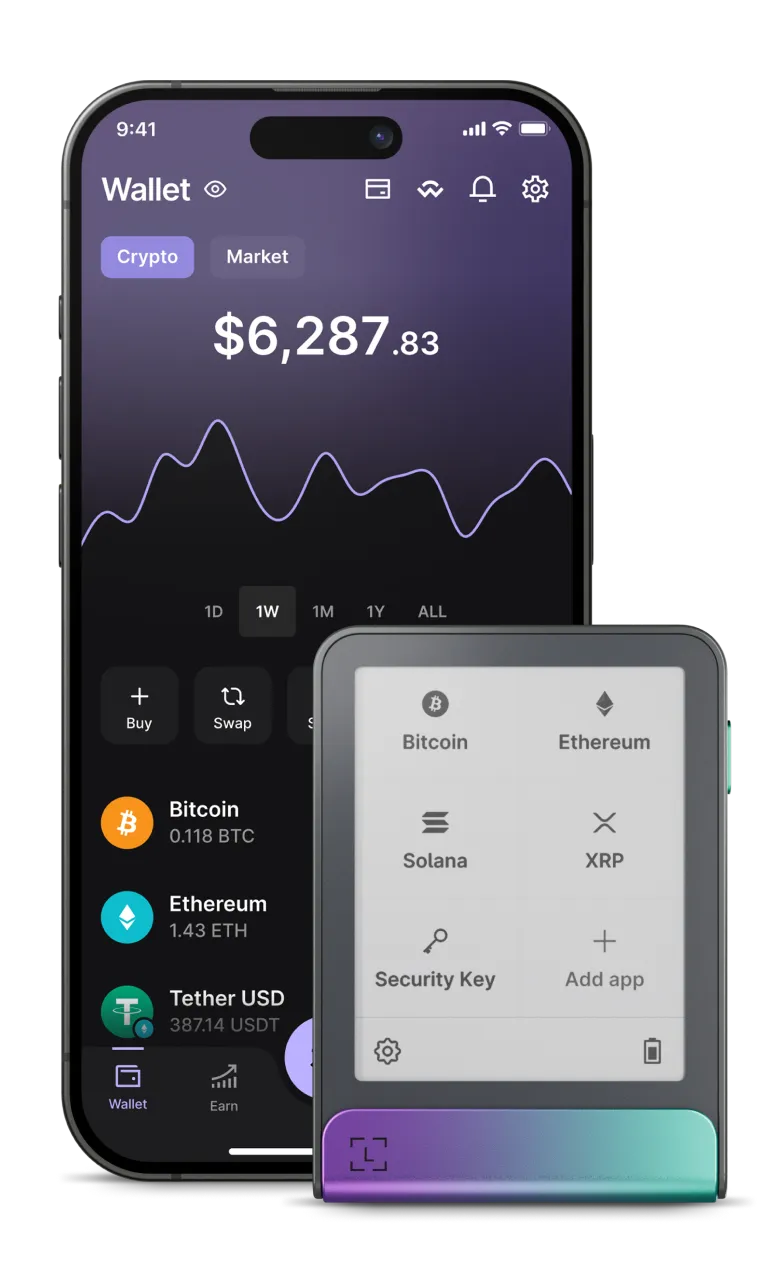 Trezor钱包App界面展示
